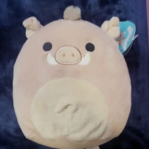 Squishmallows Tan and Cream Plush Boar